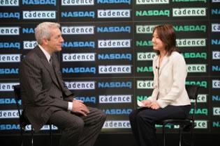 Сарина Лий взема интервю в студиото на NASDAQ през 2007 г.