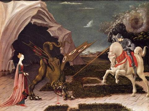 Известна в християнския свят е историята за св. Георги, който убива дракона.