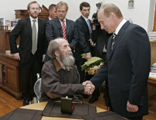Владимир Путин и Александър Солженицин
