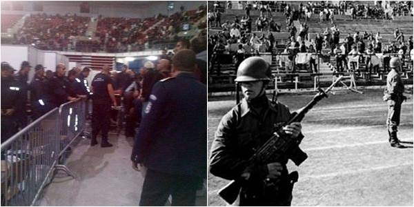 Най-голямото задържане на хора в спортен обект след Чили 1973 г.