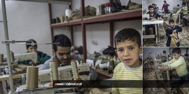 Деца шият униформи за ”Даеш” във фабрика в Турция