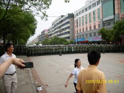 Hubei China Uprising Police Riot Gear 3