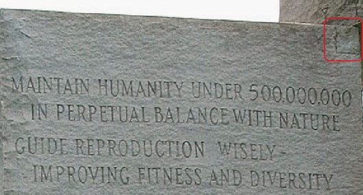 От ,,Напътствените камъни" в Джорджия: "Поддържайте човечеството под 500 милиона..."